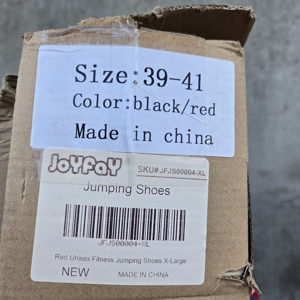 High-Top Black and Red Athletic Shoes with Unique Spring Sole - Picture 6 of 10